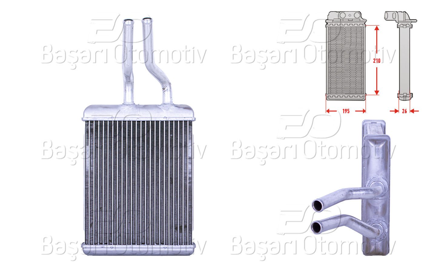 Kalorıfer Radyatoru Brazıng 210X188 Mm Alfa Romeo 156 (932_) 1.6 [60779451]