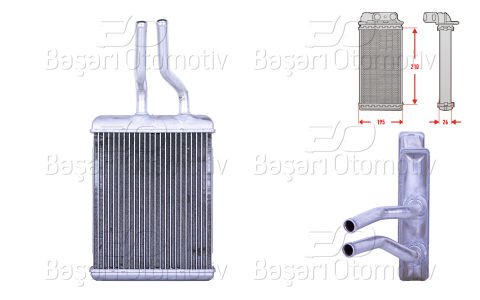 Kalorıfer Radyatoru Brazıng 210X188 Mm Alfa Romeo 156 (932_) 1.6 [60779451]