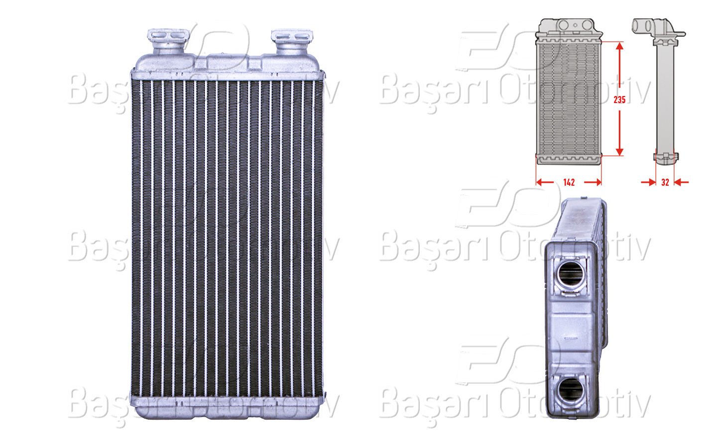 Kalorıfer Radyatoru Brazıng 235X138 Mm Bmw 3 Com 64118390239