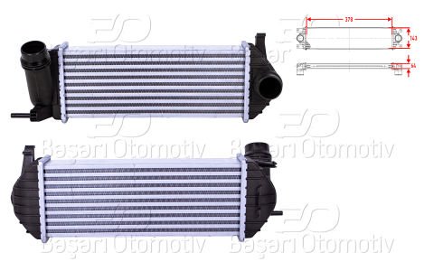 Turbo Radyatoru (Intercooler) 378X143x64 Renault Kango 14496