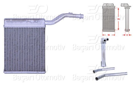 Kalorıfer Radyatoru Brazıng 186X128 Mm Ford Focus Iı Sedan (Db_, [3M5H18B539CA]