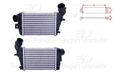 Turbo Radyatoru (Intercooler) 240X172x64 Alfa Romeo 46744880