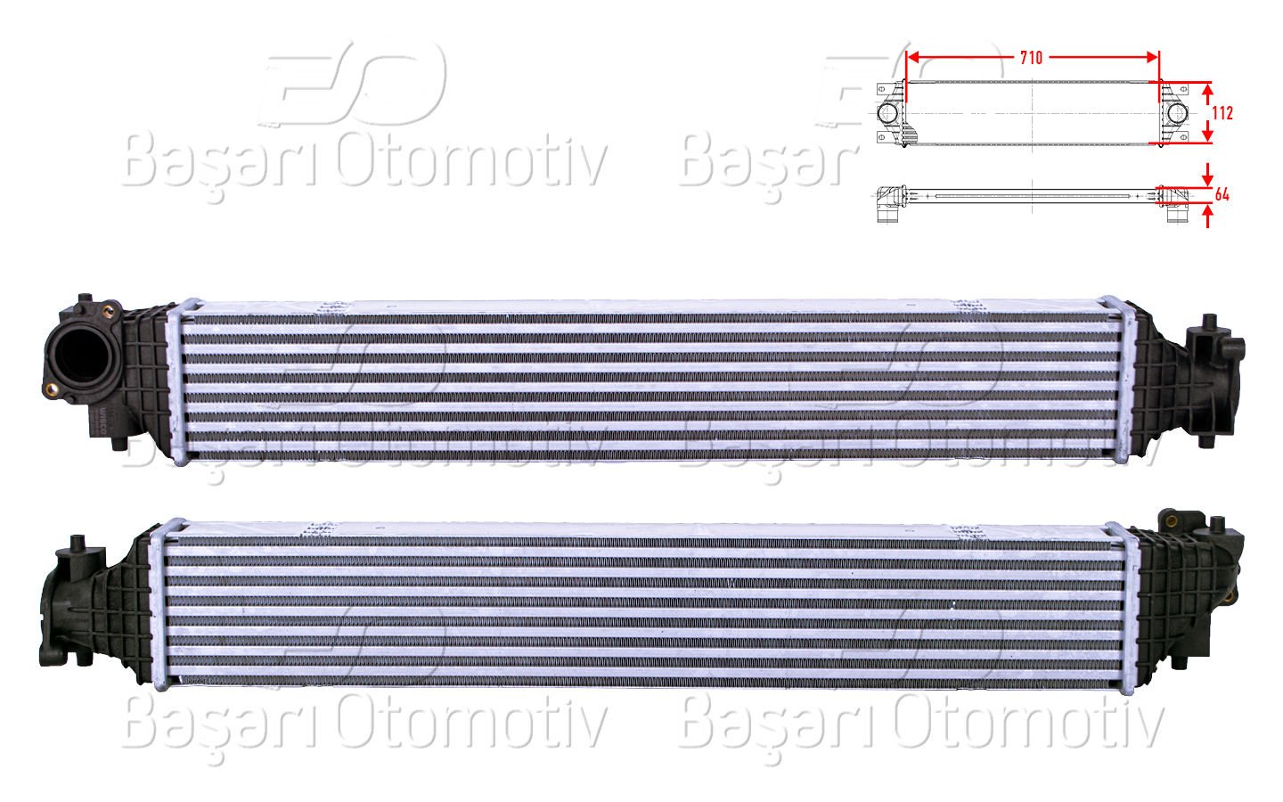 Turbo Radyatoru (Intercooler) 710X112x64 Honda Cıvıc ( 19710