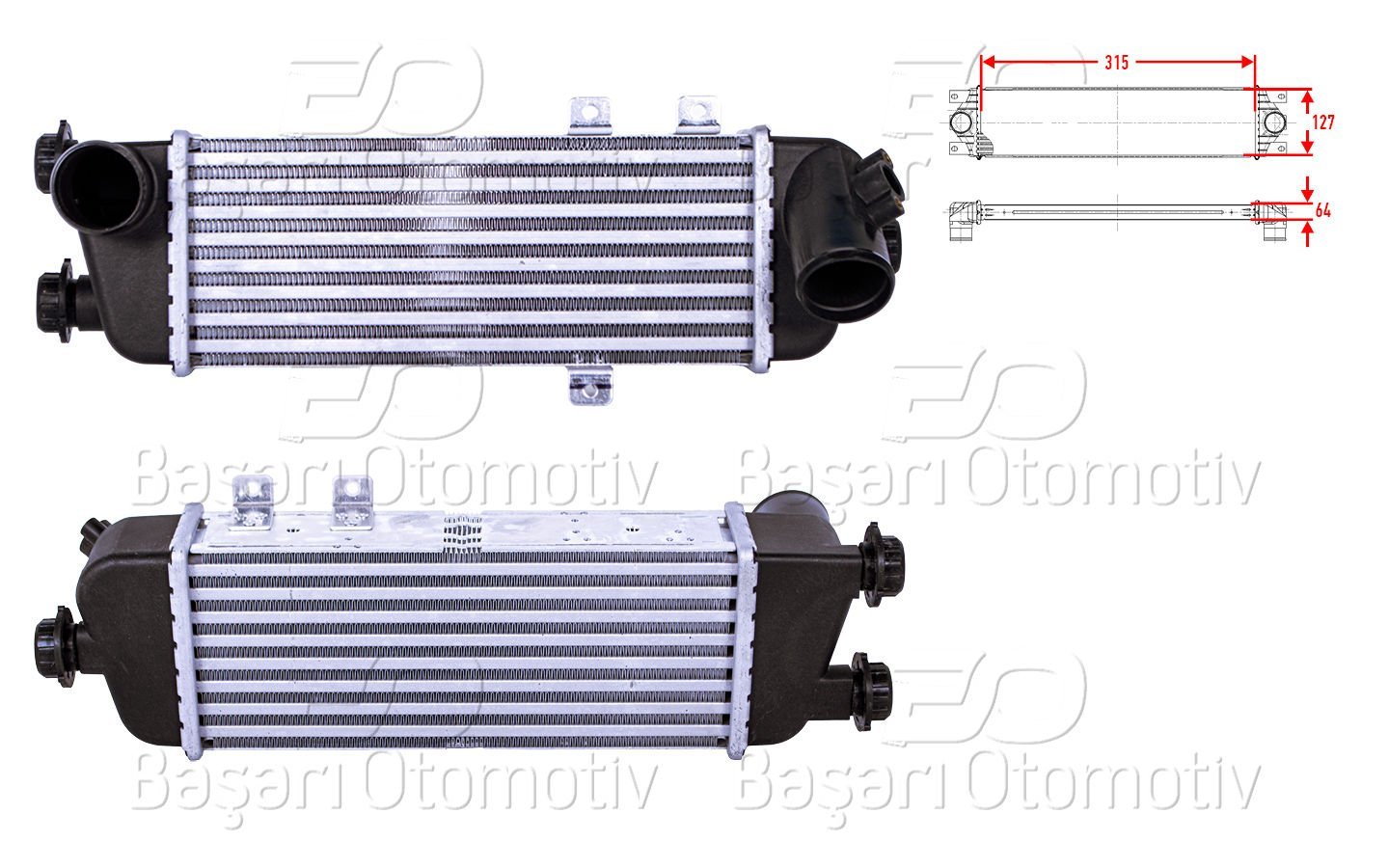 Turbo Radyatoru (Intercooler) 315X127x64 Hyundaı İ30 ( 28270