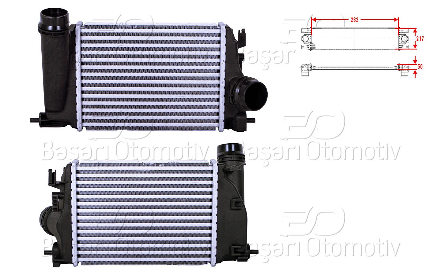Turbo Radyatoru (Intercooler) 282X217x50 Renault Megan 14461