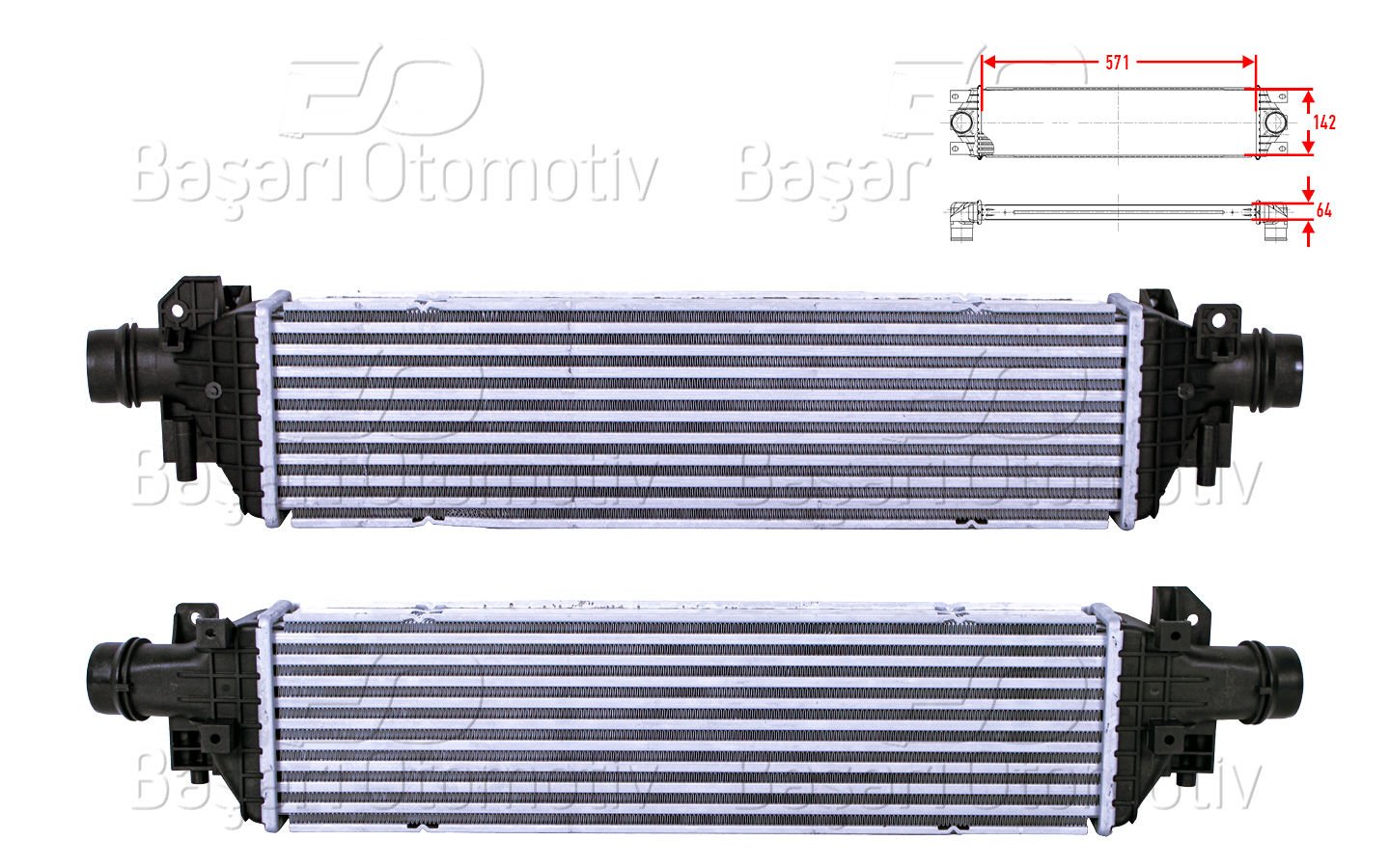 Turbo Radyatoru (Intercooler) 571X142x64 Opel Mokka  1302264