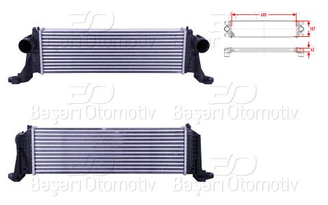 Turbo Radyatoru (Intercooler) 550X233x50 Mercedes 2515000000
