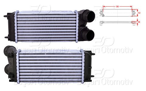 Turbo Radyatoru (Intercooler) 300X142x80 Peugeot 500 1440.H9