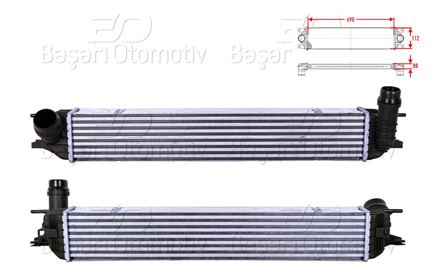 Turbo Radyatoru (Intercooler) 690X112x80 Renault Lagun 14461