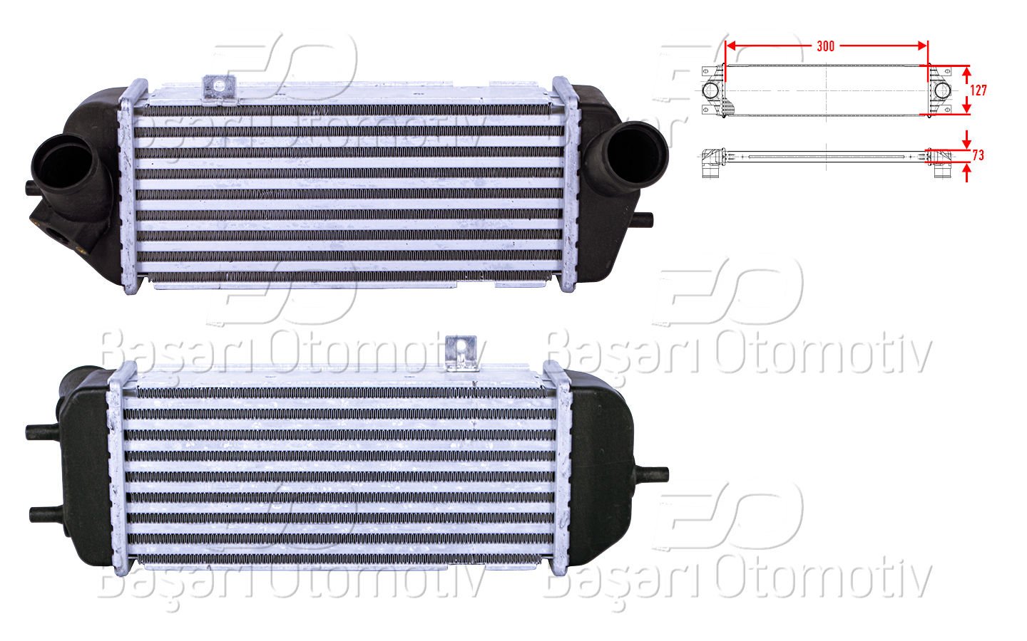 Turbo Radyatoru (Intercooler) 300X127x73 Hyundaı İ20 ( 28271