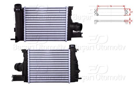 Turbo Radyatoru (Intercooler) 256X217x40 Renault Clıo 4 (Bh_) 0.9 [14496]