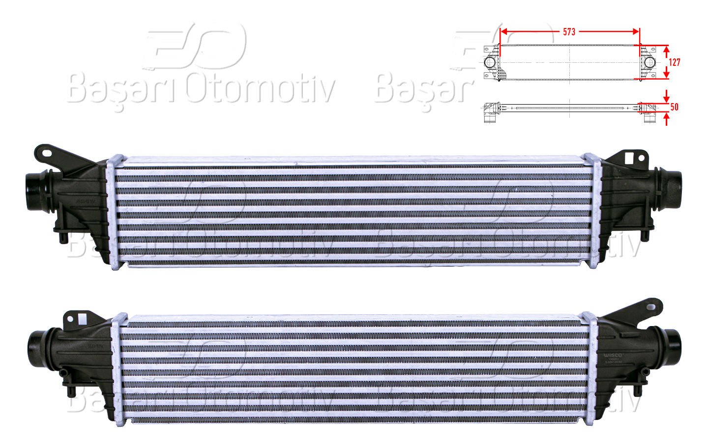 Turbo Radyatoru (Intercooler) 573X127x50 Opel Corsa  1302311