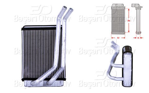 Kalorıfer Radyatoru Brazıng 205X166 Mm Hyundaı Santa F 97227