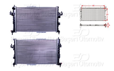 Su Radyatoru Mekanık Mt 600X370x34 Opel Corsa C 1.7  1300233
