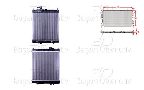 Su Radyatoru Brazıng At 380X370x16 Mm Nıssan Mıcra 1.3 21460