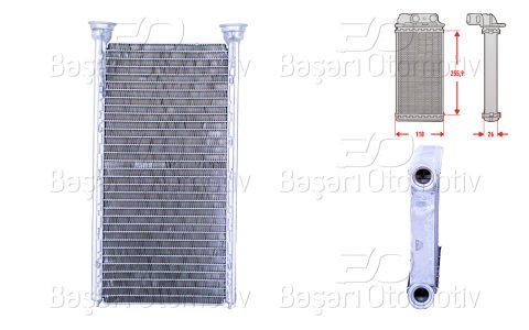 Kalorıfer Radyatoru Brazıng 119X252 Mm Subaru Impreza Sedan (Ge, Gv) [72130]