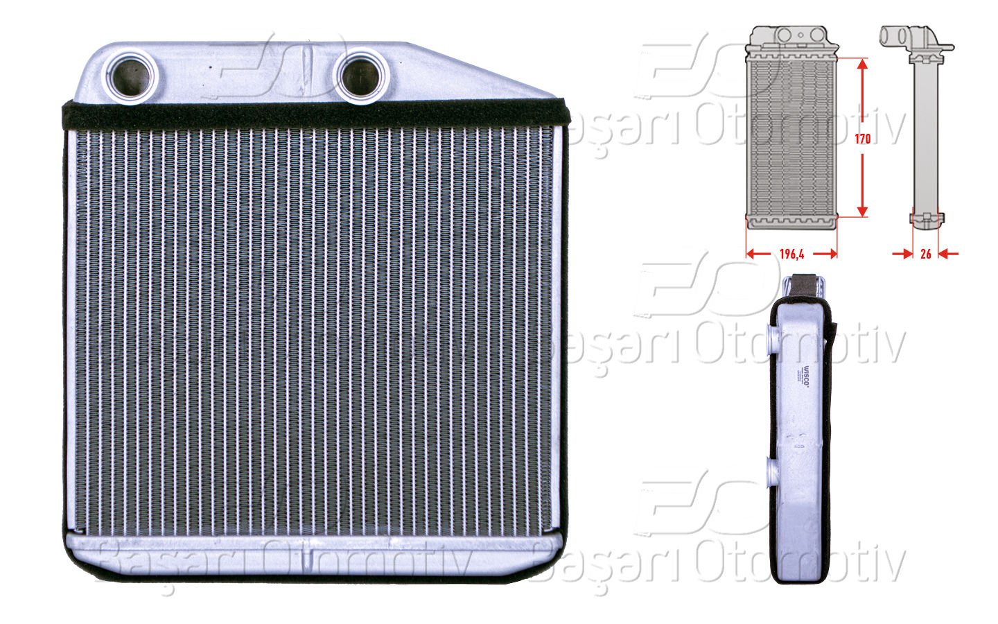 Kalorıfer Radyatoru Brazıng 170X195 Mm Fıat 500L (351_, 352_) 1.3 [77366513]