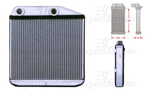 Kalorıfer Radyatoru Brazıng 170X195 Mm Fıat 500L (351_, 352_) 1.3 [77366513]