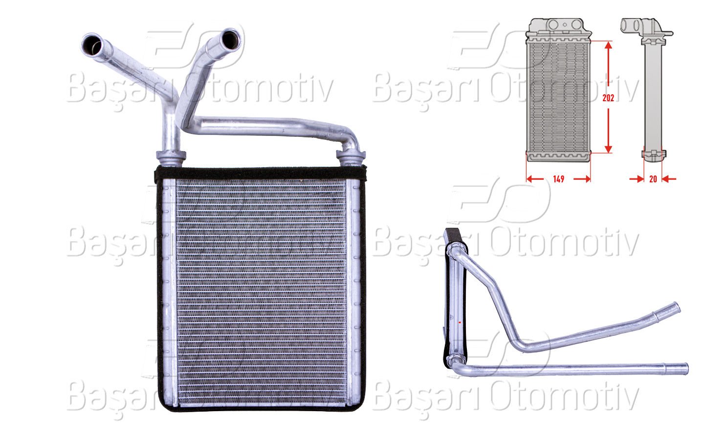 Kalorıfer Radyatoru Brazıng 154X220,6 Mm Toyota Corolla 05-08 [87107]