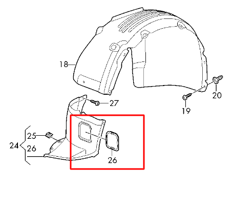 İthal Çamurluk Davlumbaz Kapağı VW Golf 7 2013-2016 5G0805413C