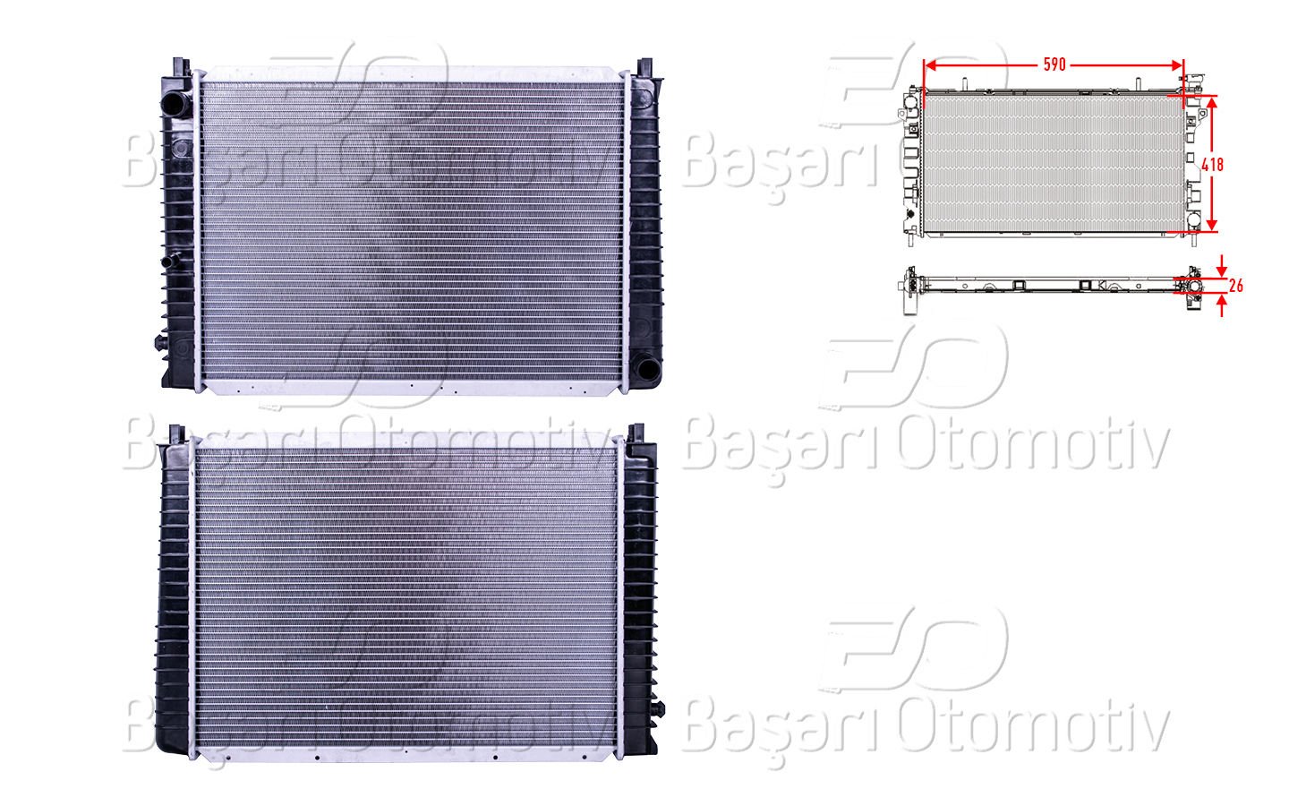 Su Radyatoru Brazıng Mt 590X418x26 Volvo 940 (944) 2 8603854