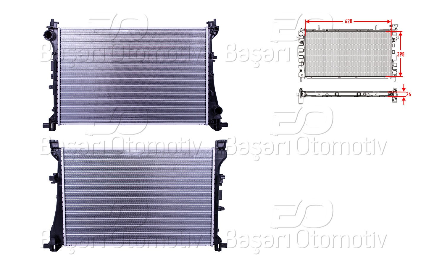 Su Radyatoru Brazıng Mt 620X398x26 Fıat Egea (356_, 357_) 1.4 [52052630]