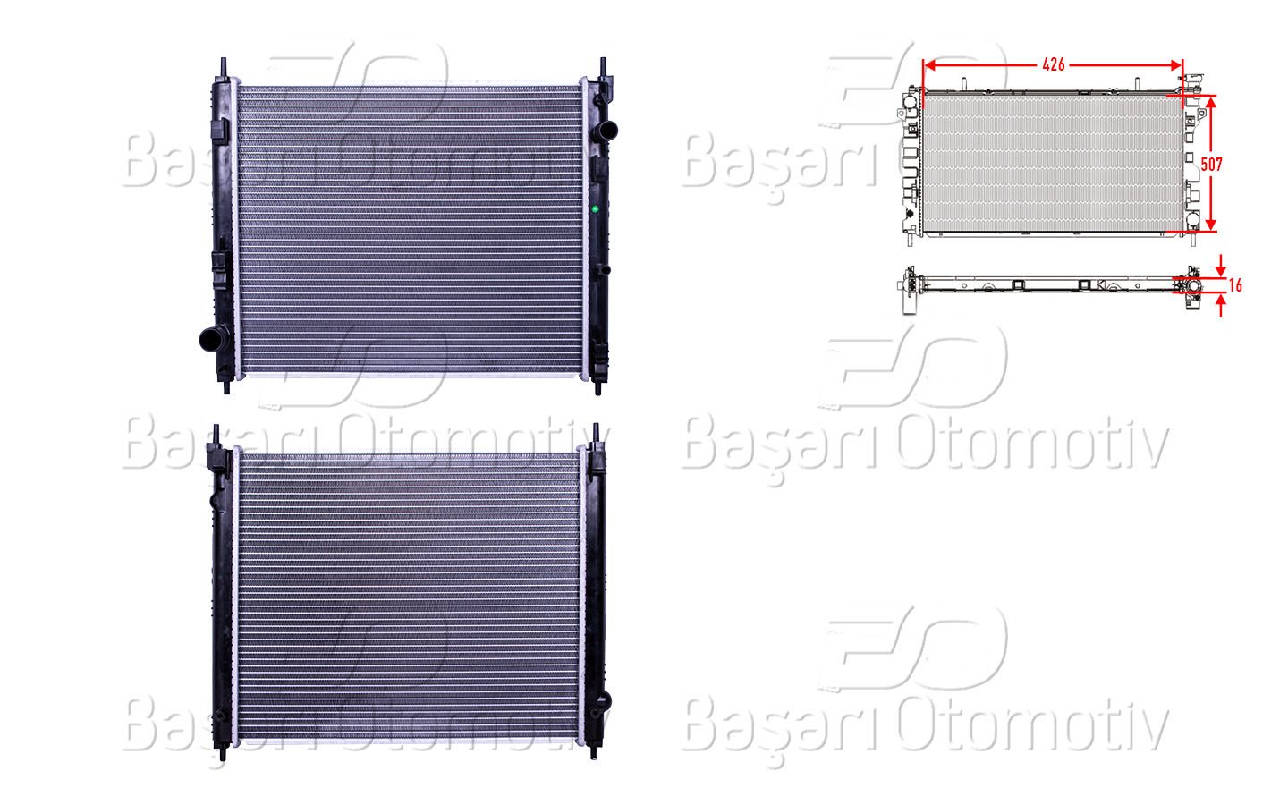 Su Radyatoru Brazıng Mt 426X507 Mm Nıssan Pulsar C13 1 21410