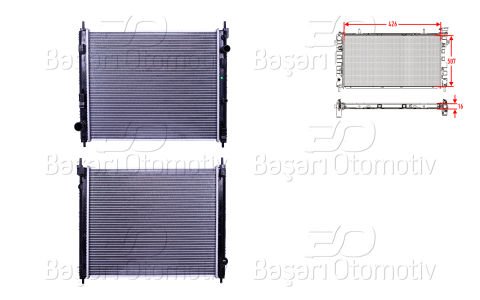 Su Radyatoru Brazıng Mt 426X507 Mm Nıssan Pulsar C13 1 21410