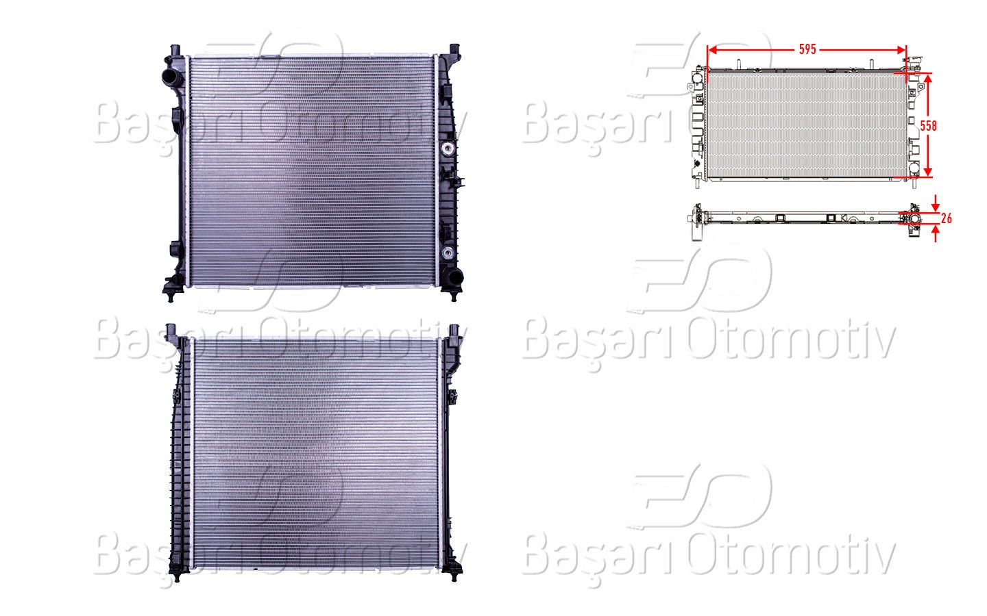 Su Radyatoru Brazıng At 595X558x26 Mercedes-Benz G 995001303