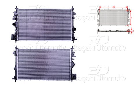 Su Radyatoru Brazıng Mt 690X414x26 Musursuz Opel Ins 1300291