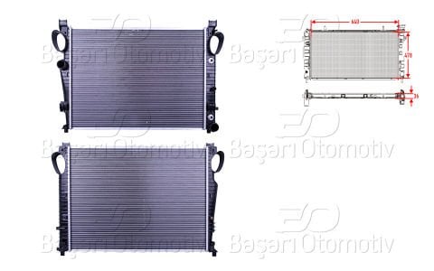 Su Radyatoru Brazıng At 640X478x36 Mercedes-Benz  2205001403
