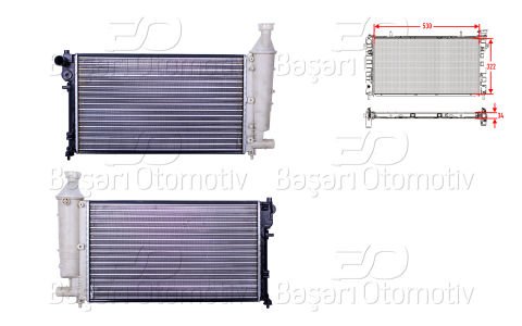 Su Radyatoru Mekanık 530*322 Mt Cıtroen Saxo 1.1 1.4 1330.01