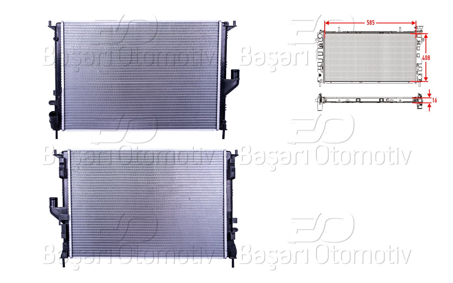 Su Radyatoru Brazıng Mt 585X408x16 Dacıa Duster (Hs_) 1.5 Dcı [8200735039]