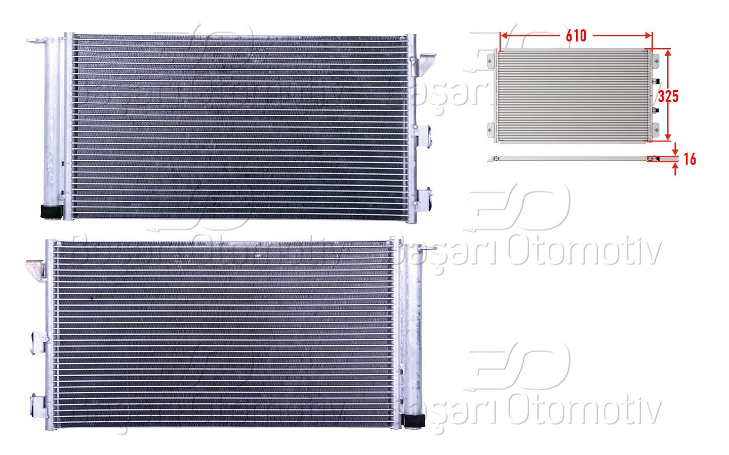 Klıma Radyatoru 610X325x16 Fıat Panda 1.2. 1.3 Mult 46798100