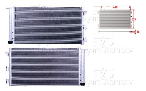 Klıma Radyatoru 610X325x16 Fıat Panda 1.2. 1.3 Mult 46798100