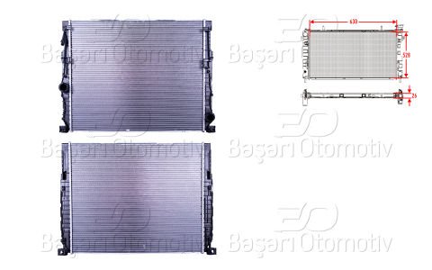 Su Radyatoru Brazıng Mt 630X528x26 Bmw 5 (G30) 520İ-530İ-540İ 16-20/ [17118686026]