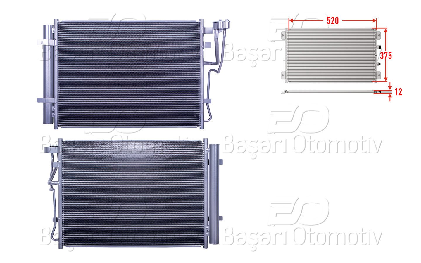 Klıma Radyatoru 520X375x12 Hyundaı Ix20 Kıa Venga 1.4  97606