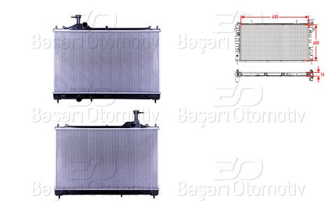 Su Radyatoru Brazıng Mt 400X688x16 Mıtsubıshı Outla 1350A601
