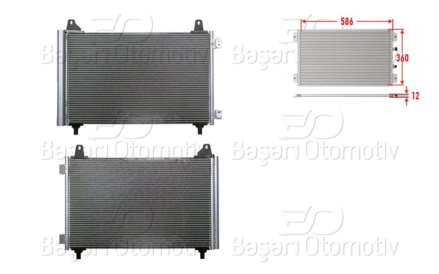 Klıma Radyatoru 586X360x12 Opel Corsa F Peugeot 2 9825371480