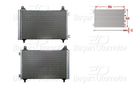 Klıma Radyatoru 586X360x12 Opel Corsa F Peugeot 2 9825371480