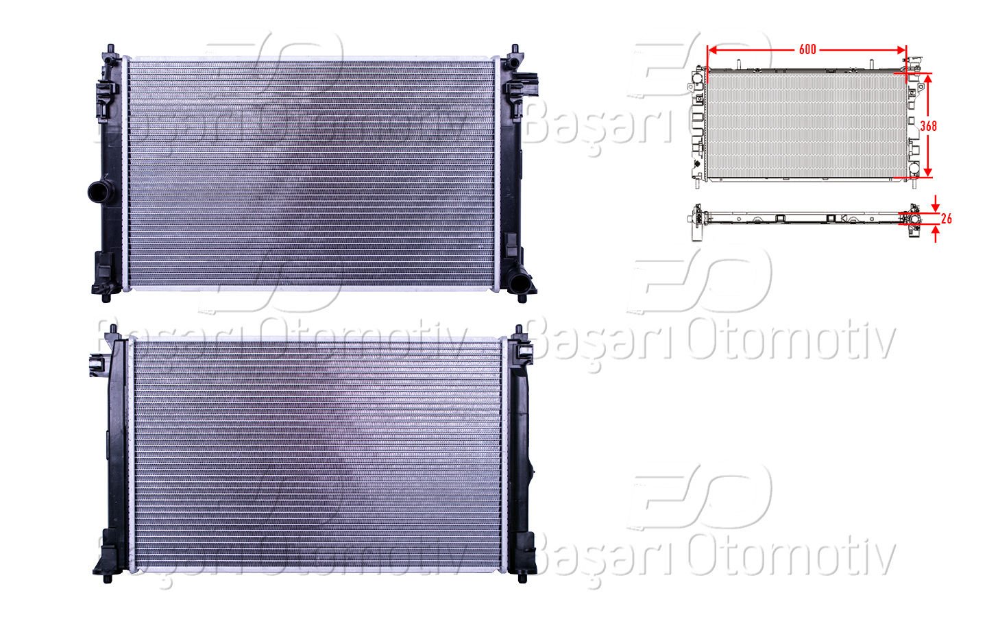 Su Radyatoru Brazıng Mt 600X368x26 Toyota Corolla (E21 16400