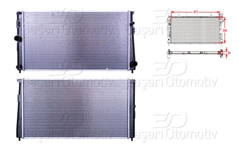 Su Radyatoru Brazıng Mt 673X368x26 Toyota Corolla (E21 16400