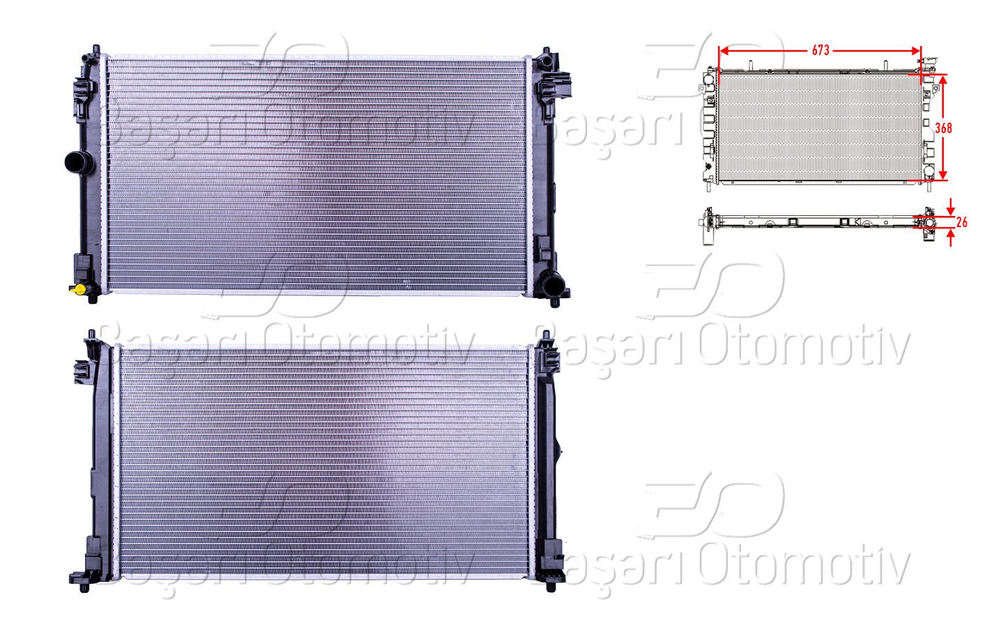 Su Radyatoru Brazıng Mt 673X368x26 Toyota C-Hr (X1) 1. 16400