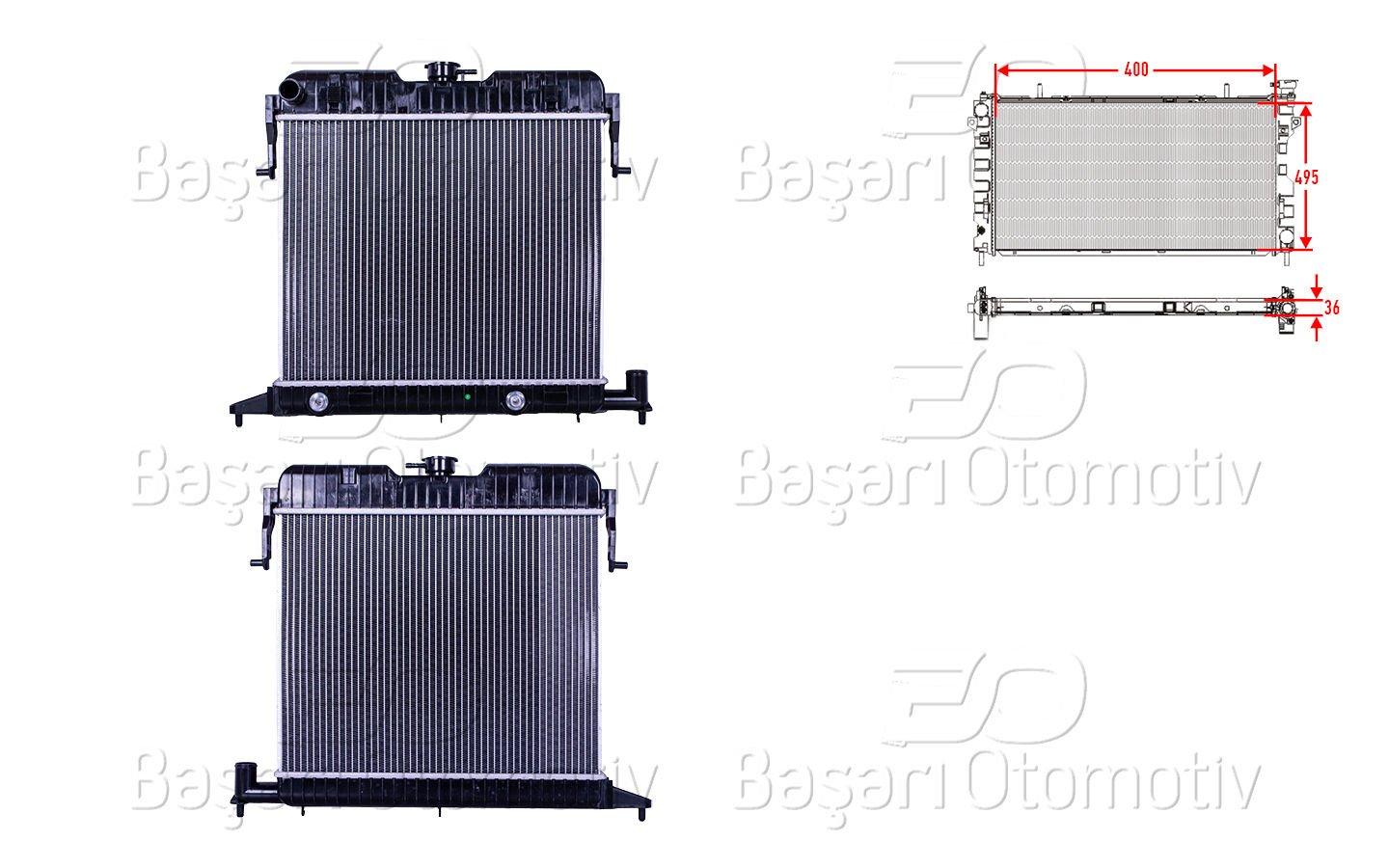 Su Radyatoru Brazıng At 400X495x36 Opel Omega A 1.8  1300012