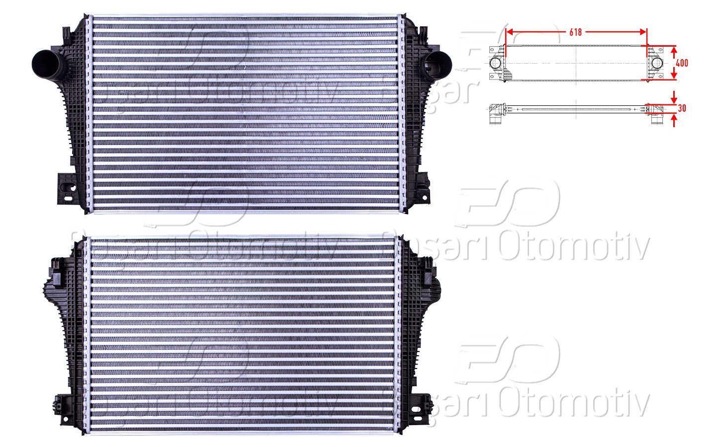 Turbo Radyatoru (Intercooler) 618X400x30 Vw Amarok 2H0145804