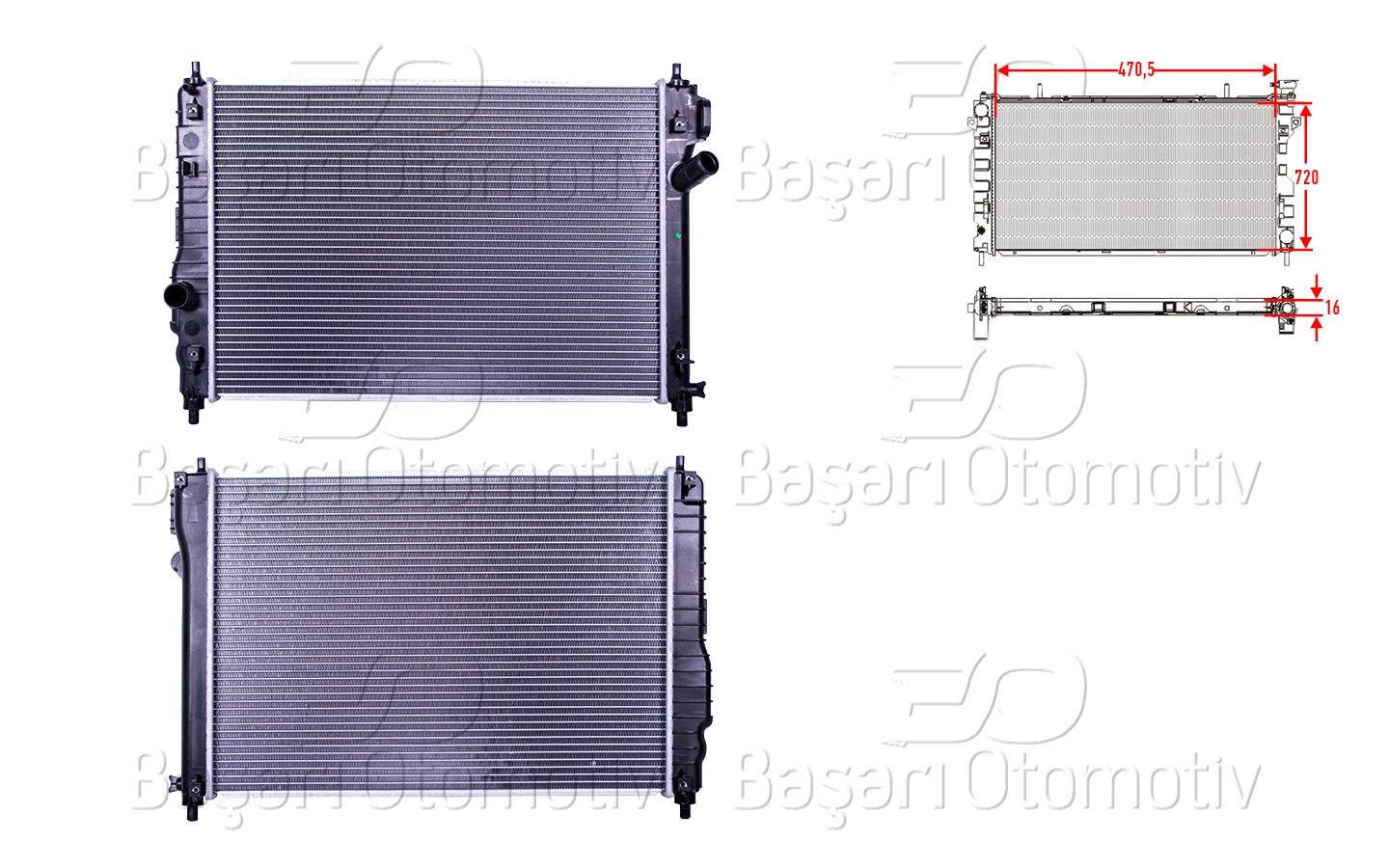 Su Radyatoru Brazıng Mt 600X410x16 Chevrolet Aveo T 96817887