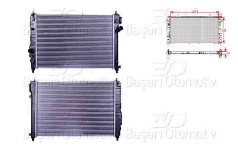 Su Radyatoru Brazıng Mt 600X410x16 Chevrolet Aveo T 96817887