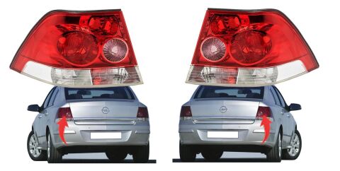 Arka Stop Lambası Takımı Sağ Sol Opel Astra H Sedan 2007-2014 93345893