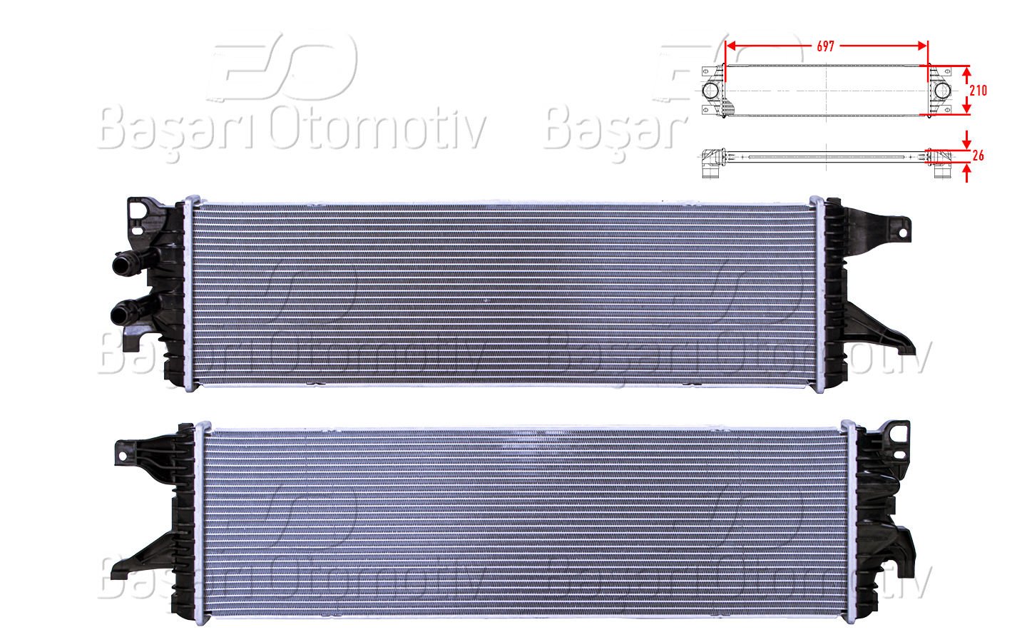 Turbo Radyatoru (Intercooler) 697X210x26 Vw T6 2. 7E0121212A