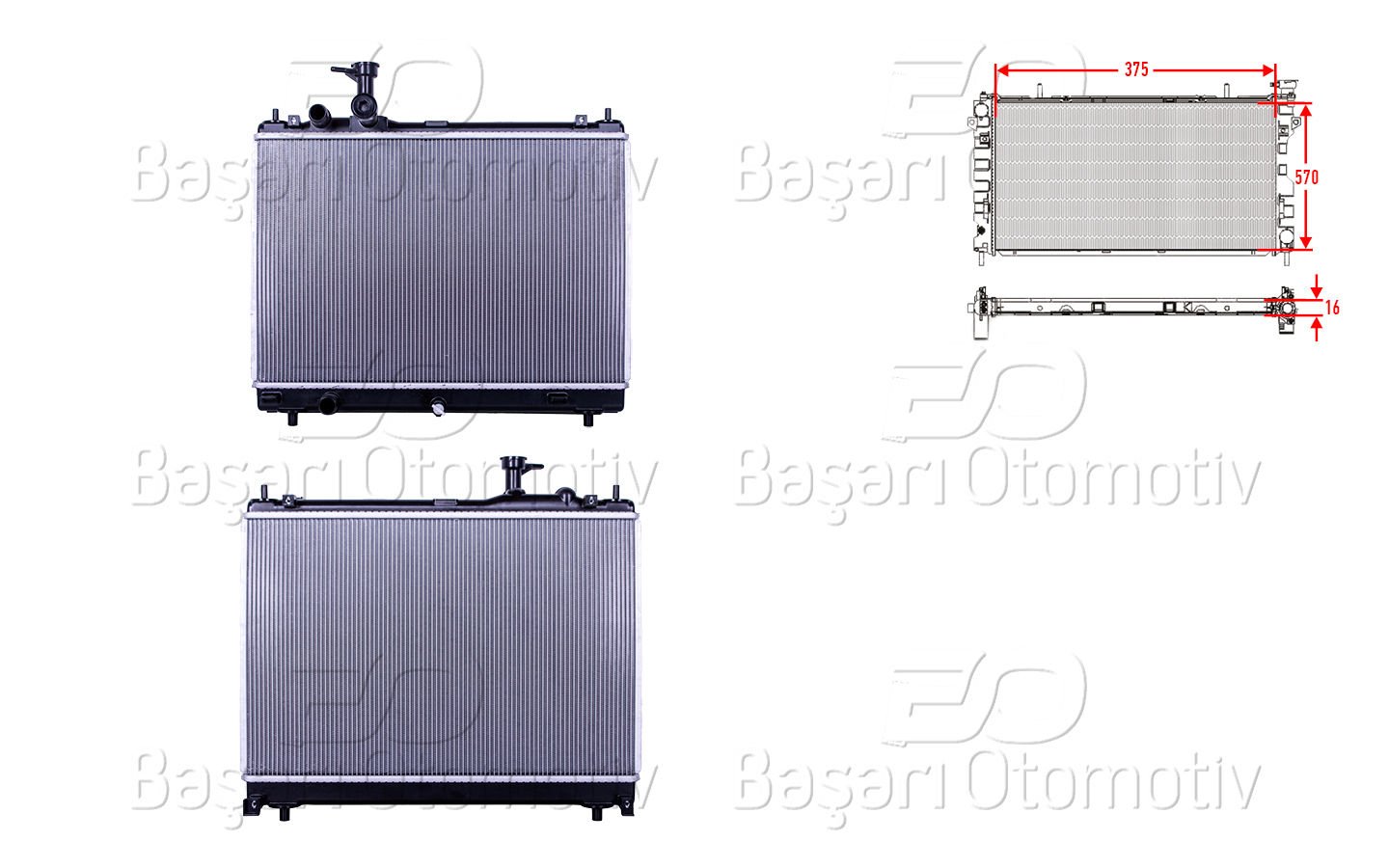 Su Radyatoru Brazıng Mt 375X570x16 Suzukı Swıft 5 (Az) 17700